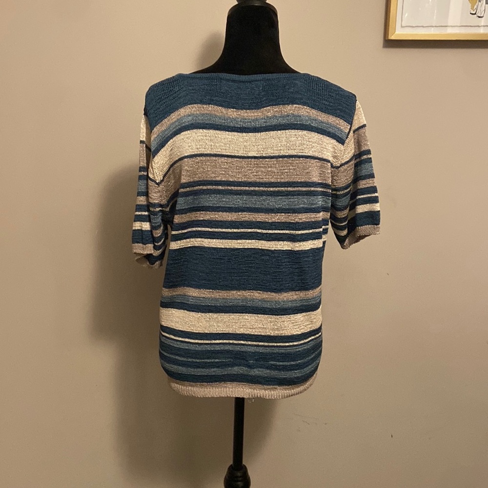 Striped knit blouse